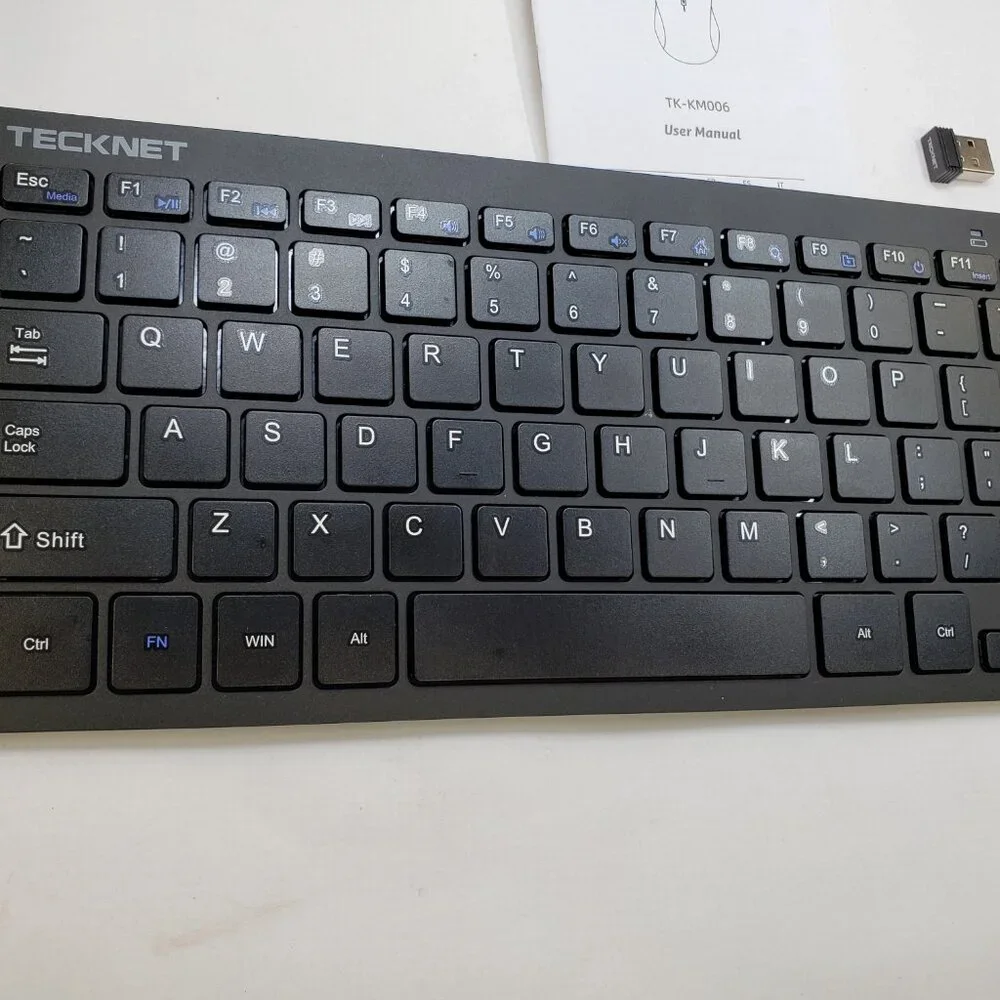 TECKNET Wireless Keyboard and Mouse Combo, Mini Cordless Computer Keyboard